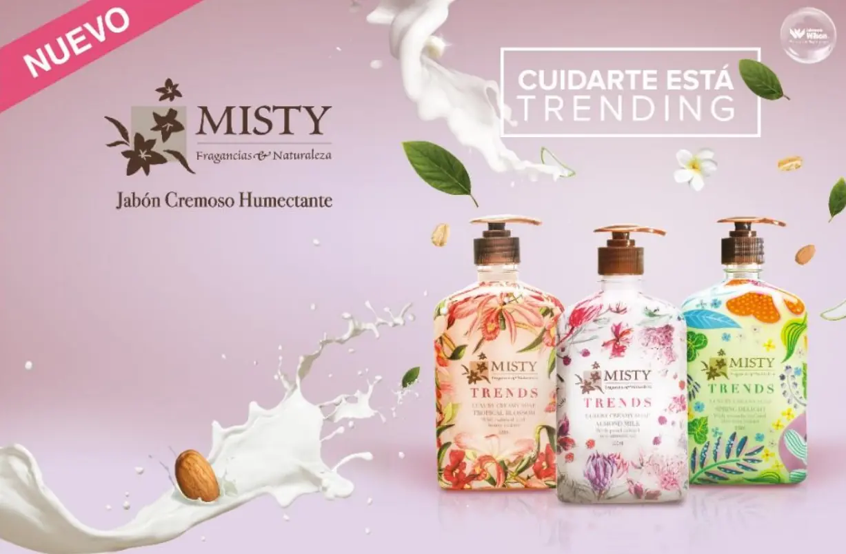 Campaña publicitaria de jabones Misty Trends